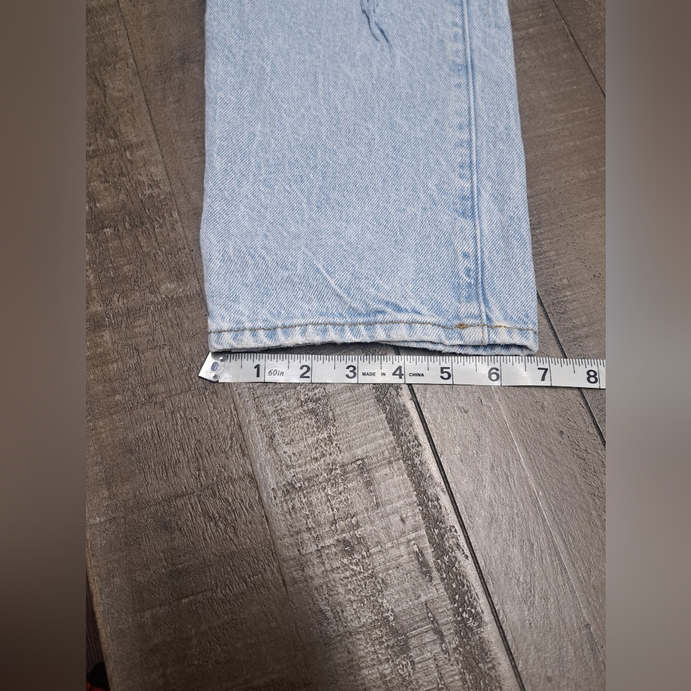 PacSun Women’s Dad Jeans Size 26 Light Wash Distressed High Rise 5 Button Fly - Picture 5 of 13